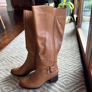 Naturalizer Kiana Brown Leather Knee-High Boots Size 7.5, worn once